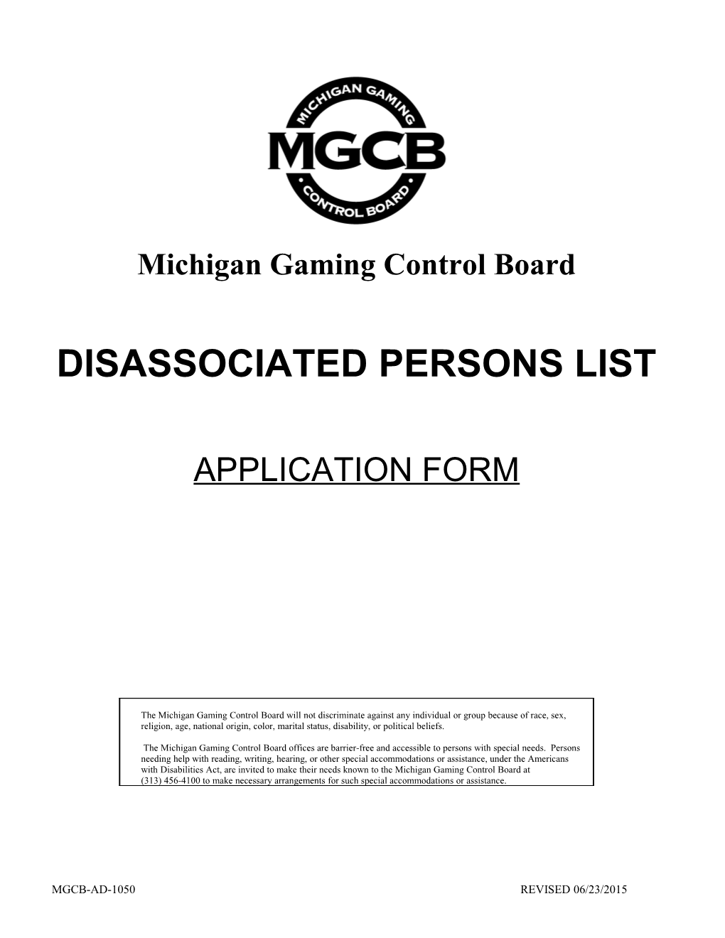 Michigan Gaming Control Board