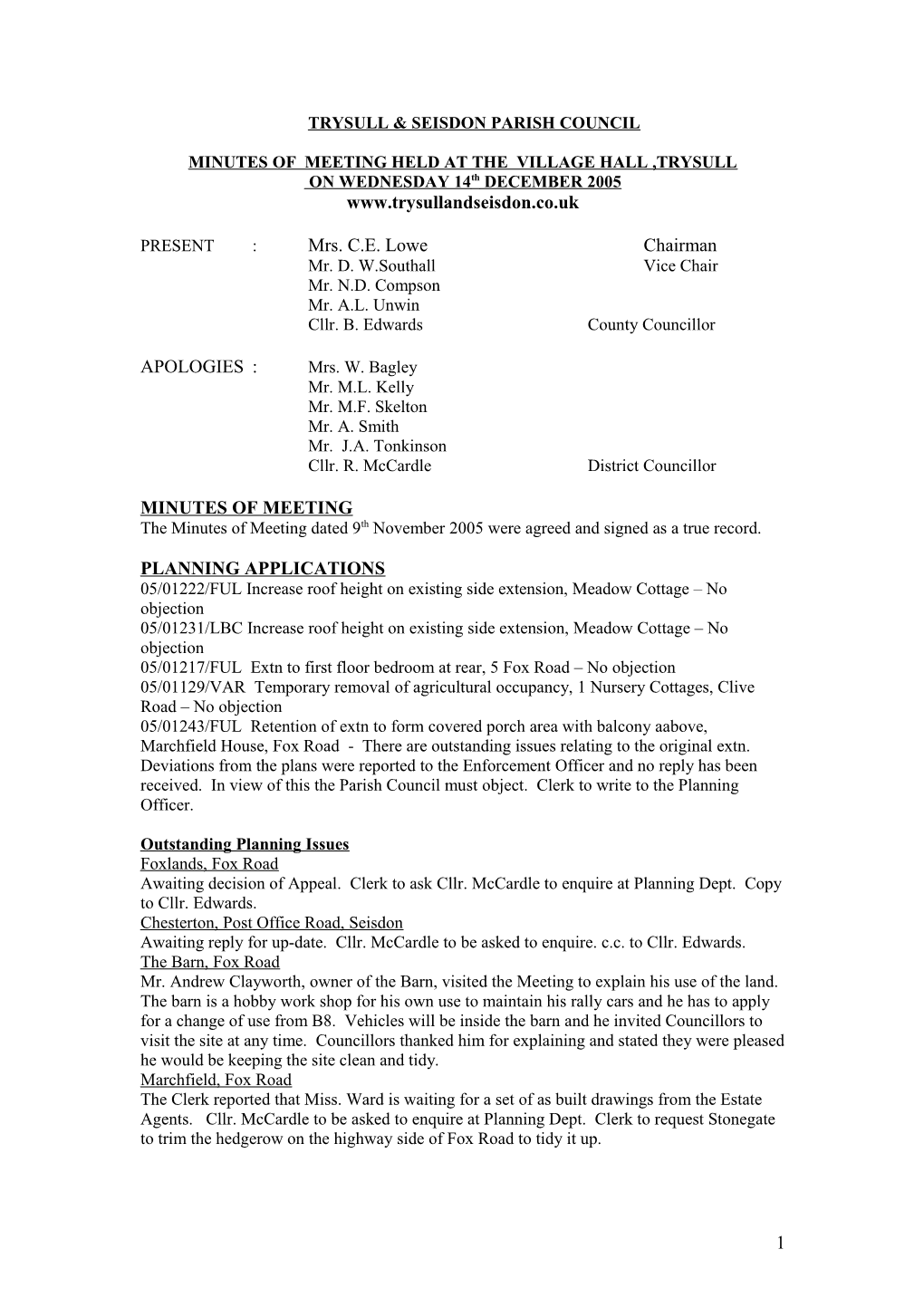 Trysull & Seisdon Parish Council