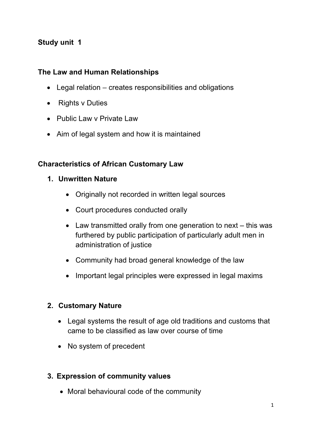 The Law and Human Relationships