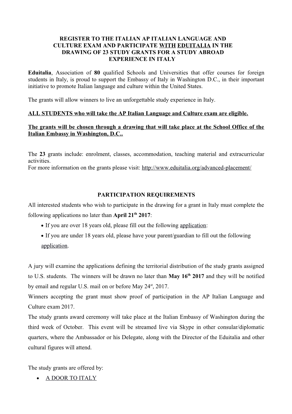 Register to the Italian Ap Italian Language and Culture Exam and Participate with Eduitalia