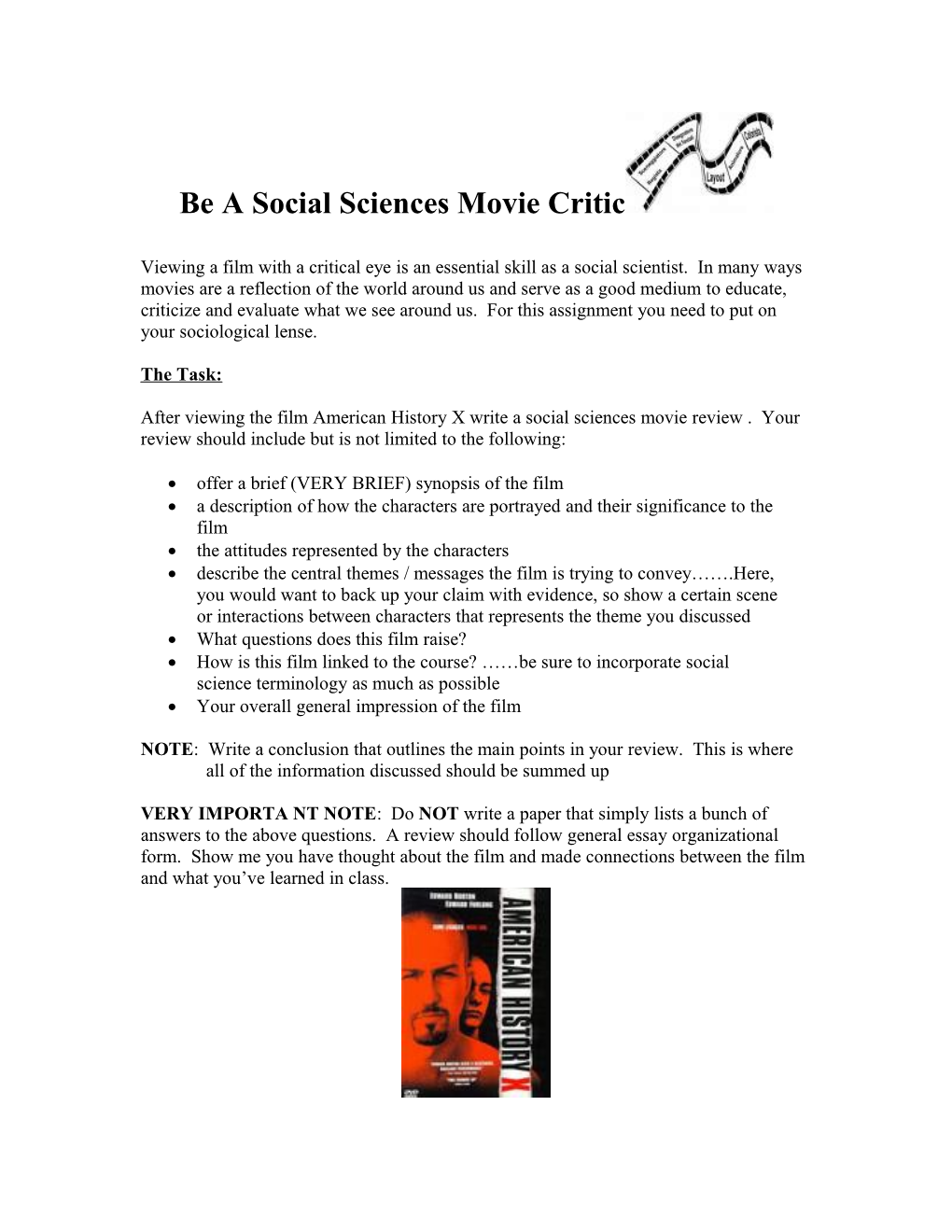 Be a Social Sciences Movie Critic
