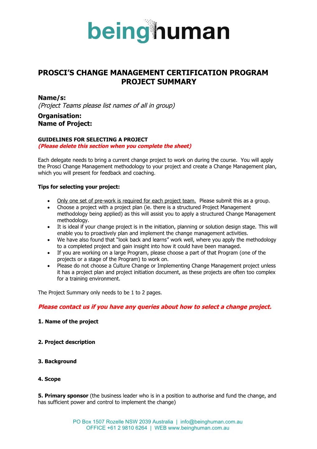 Prosci S Change Management Certification Program