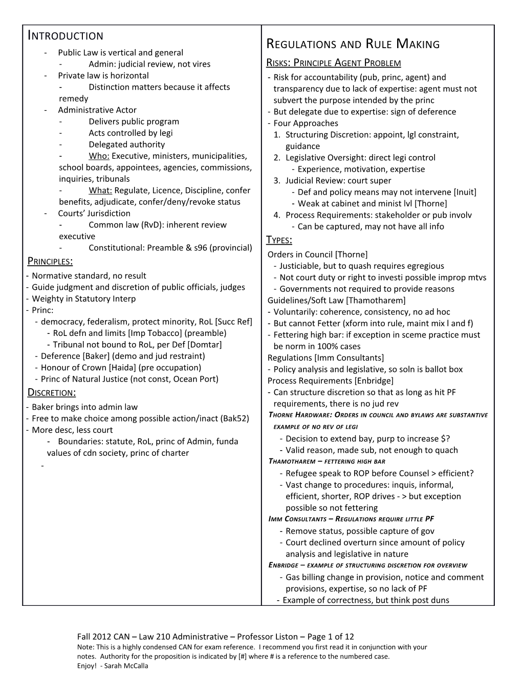 Regulations and Rule Making