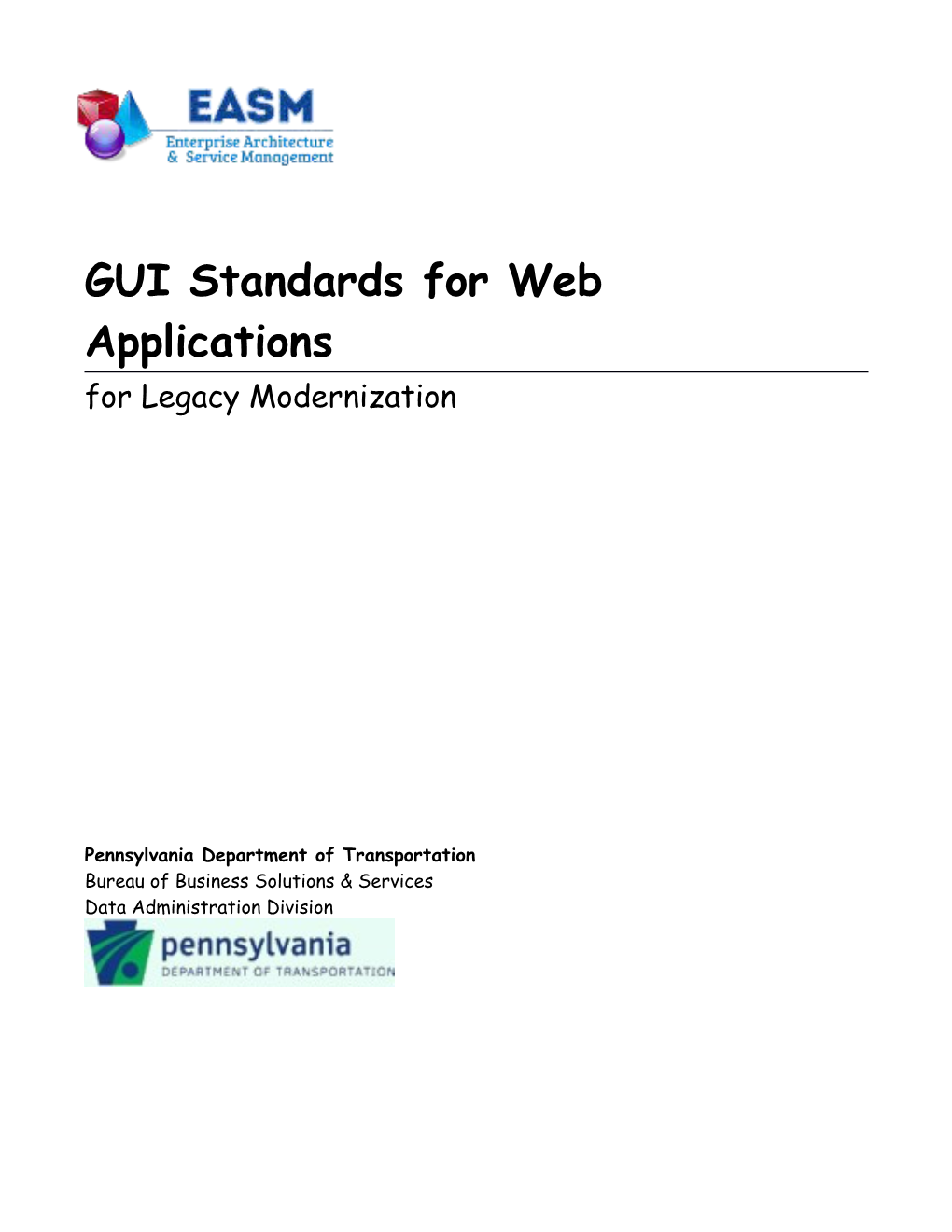Appendix U - GUI Standards for Web Applications