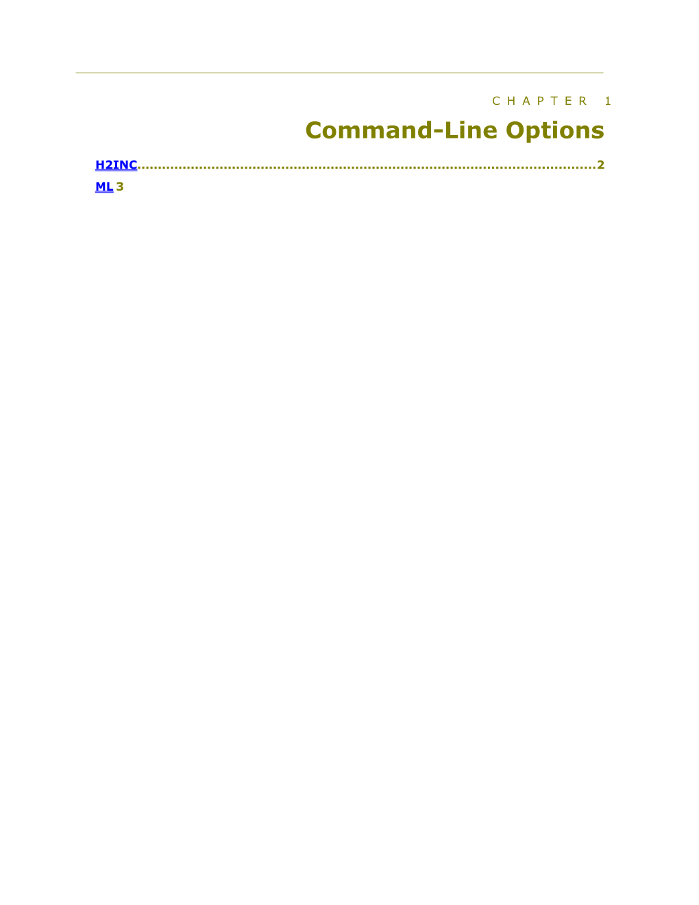 Command-Line Options