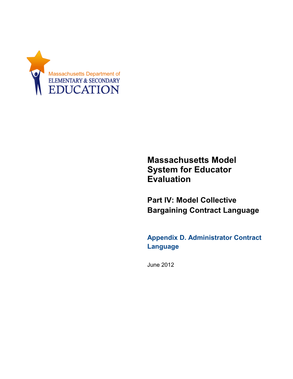 MA Model System Administrator Contract Language