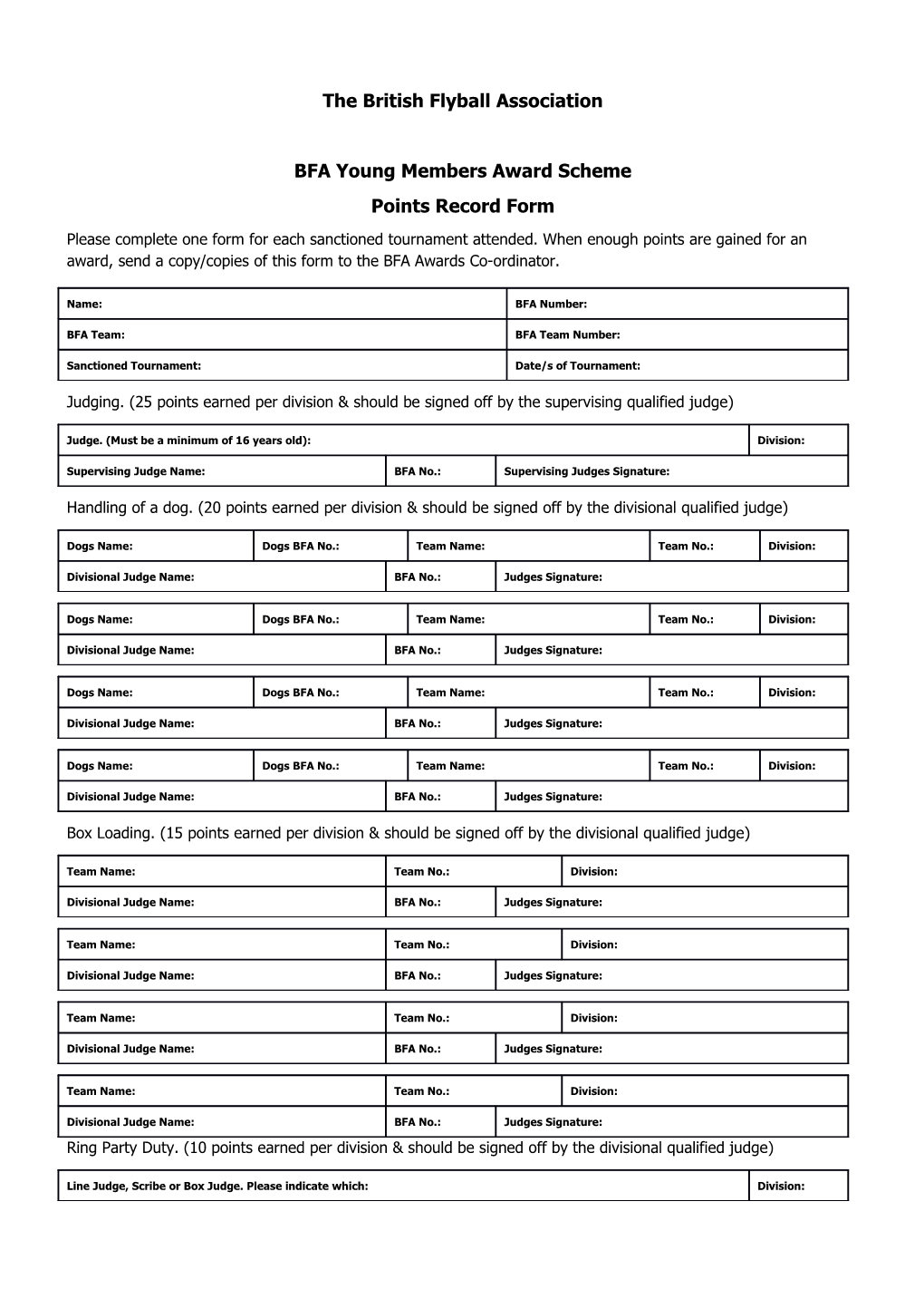 The British Flyball Association