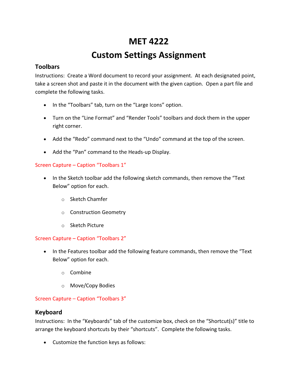 Custom Settings Assignment