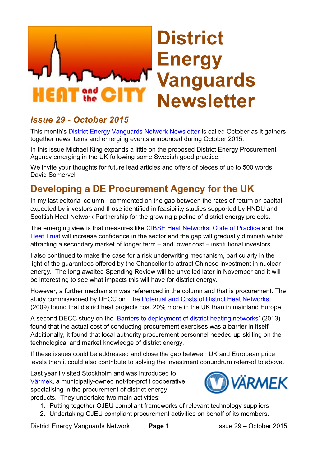 Developing a DE Procurement Agency for the UK