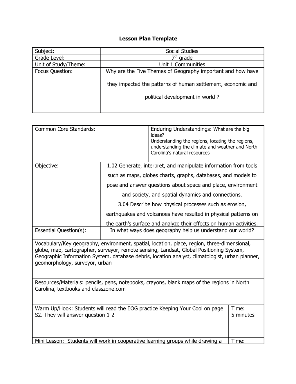 Lesson Plan Template s12