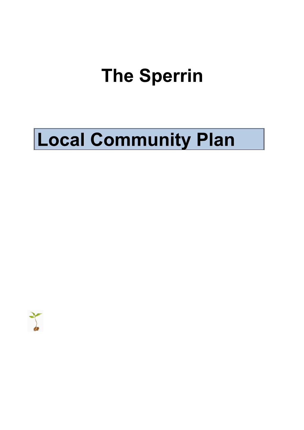 Sperrin Local Community Plan Draft