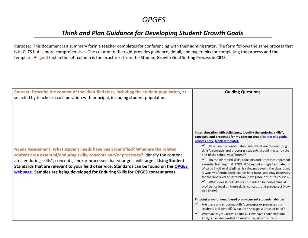 Think and Plan Tool with Guiding Questions - Feb. 17