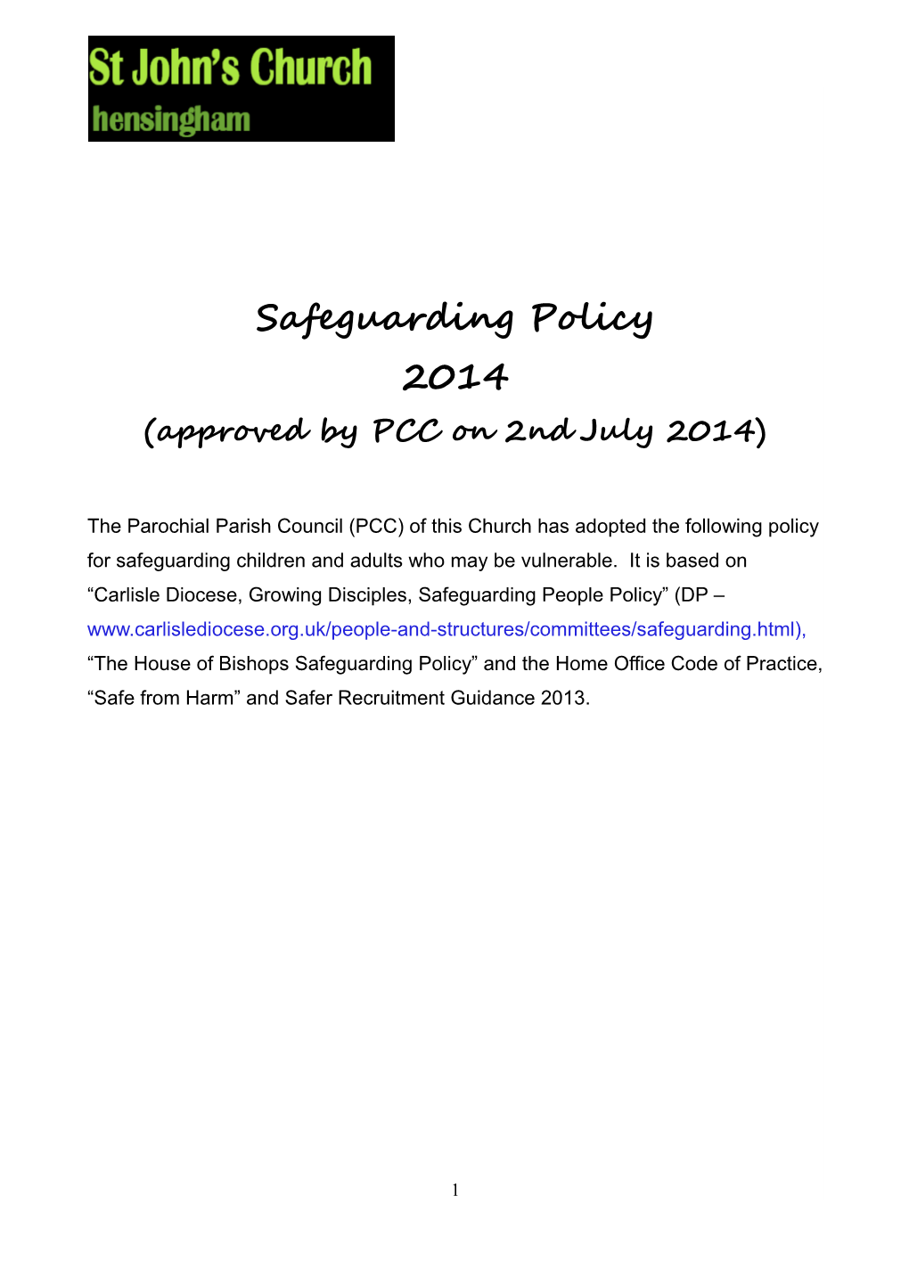 Safeguarding Policy