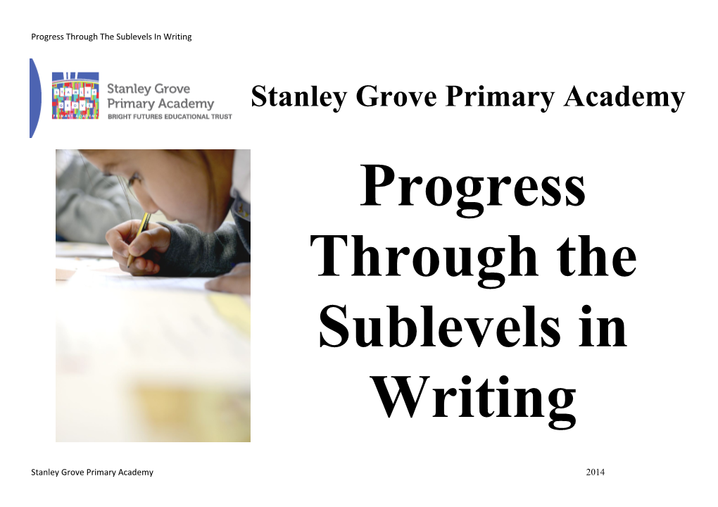 Progress Through the Sublevels in Writing