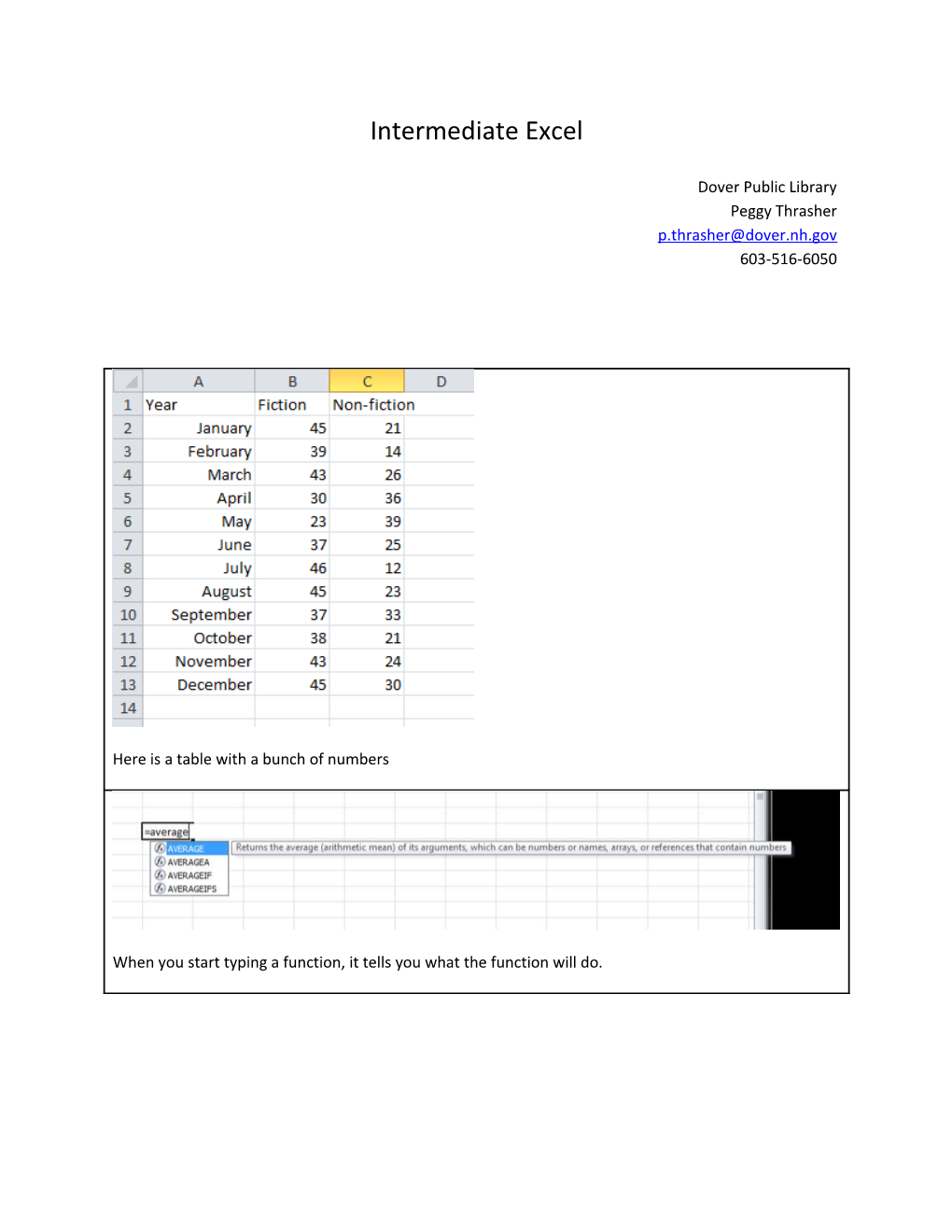 Intermediate Excel