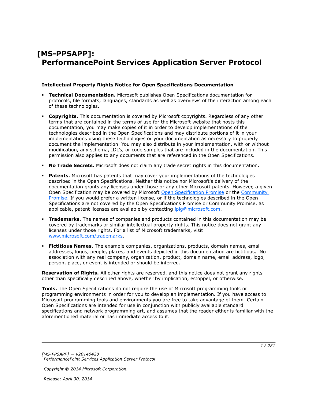 Intellectual Property Rights Notice for Open Specifications Documentation s40