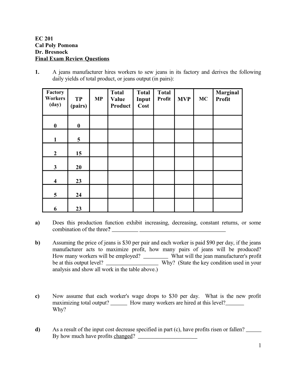 Final Exam Review Questions s2