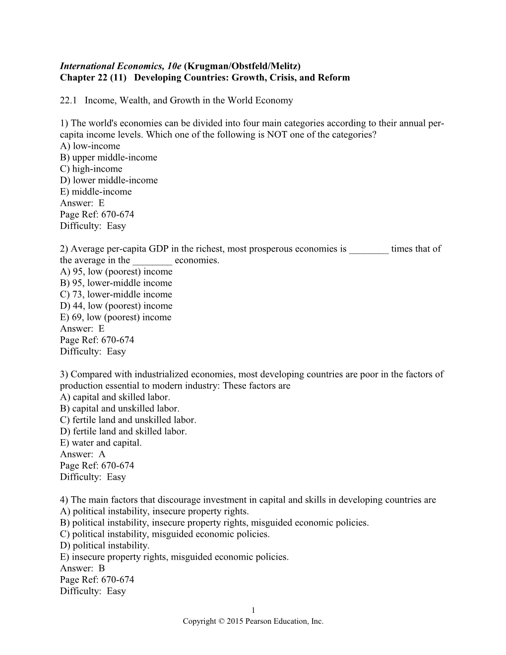 International Economics, 10E (Krugman/Obstfeld/Melitz)