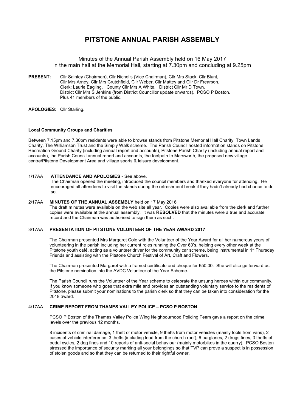 Minutes of the Meeting Held on 30 March 2006 at 7