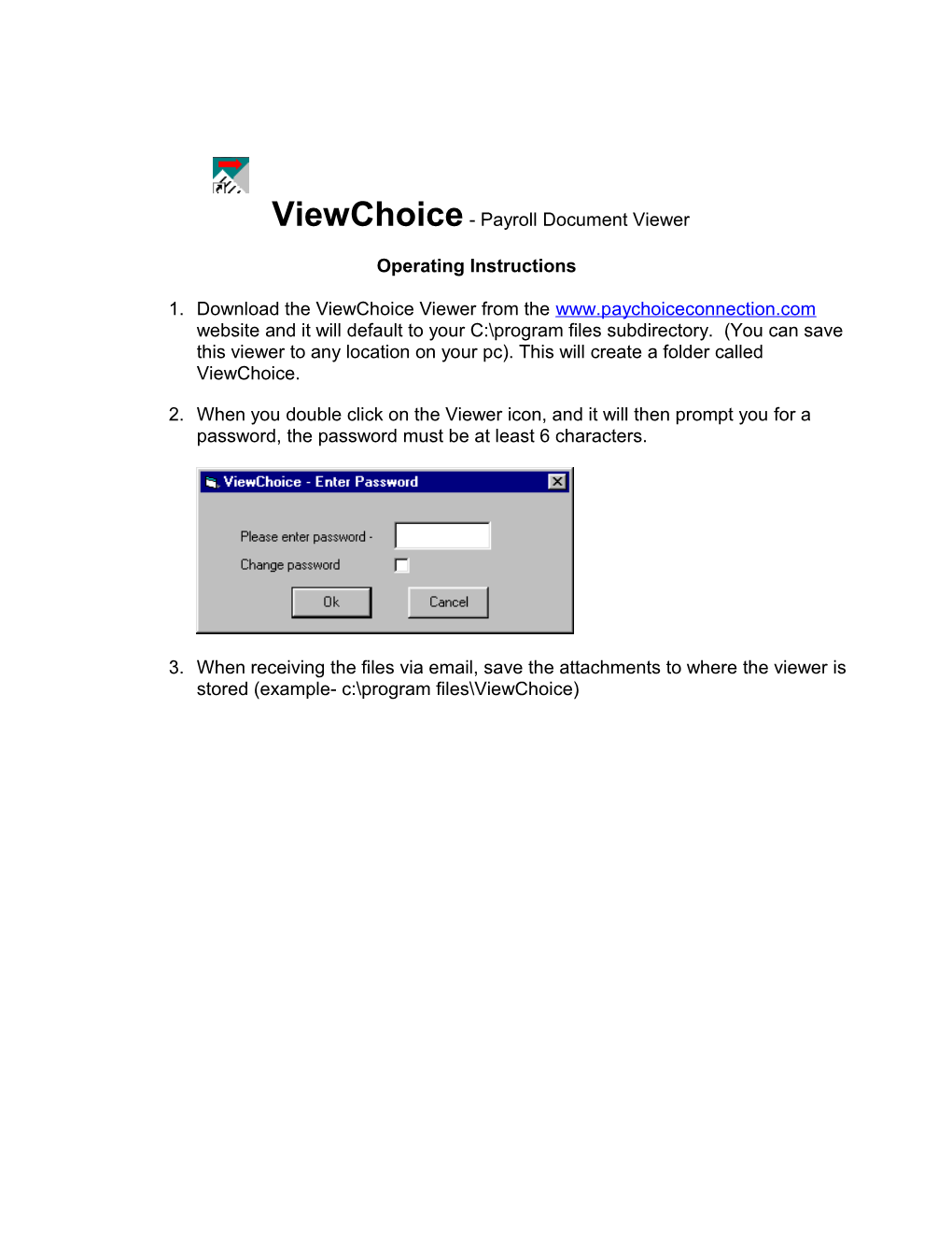 View Choice - Payroll Document Viewer