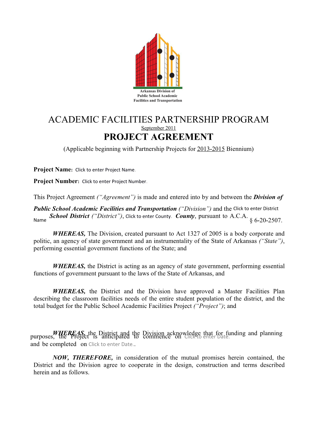 Academic Facilities Partnership Program