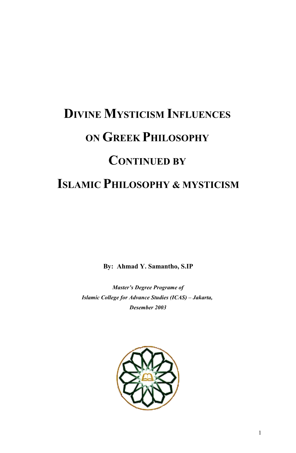 Divine Mysticism Influences