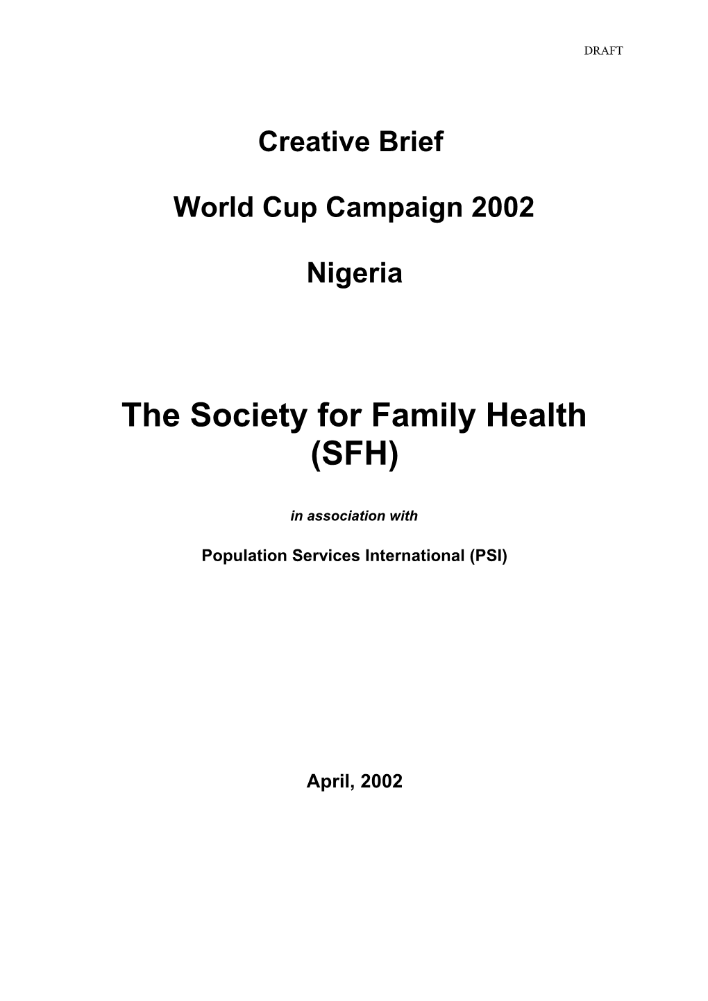 The Society for Family Health