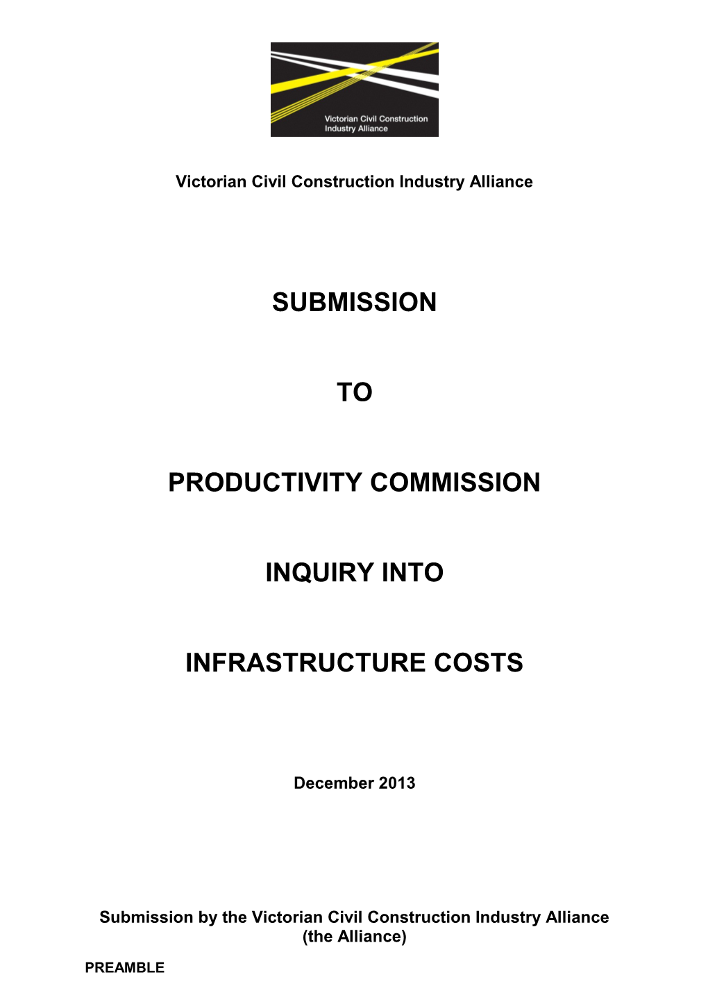 Submission 28 - Victorian Civil Construction Industry Alliance - Public Infrastructure