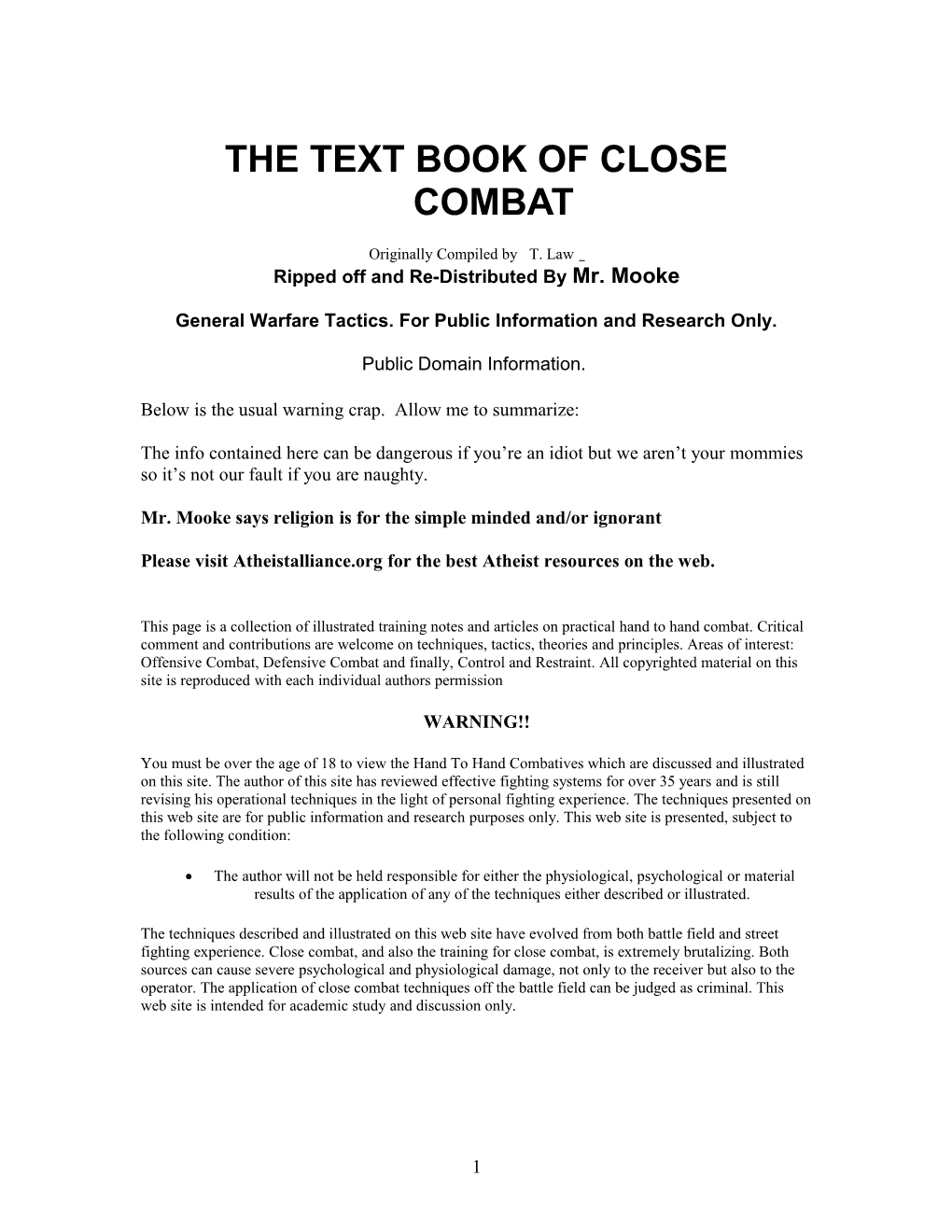 The Text Book of Close Combat - Ebook
