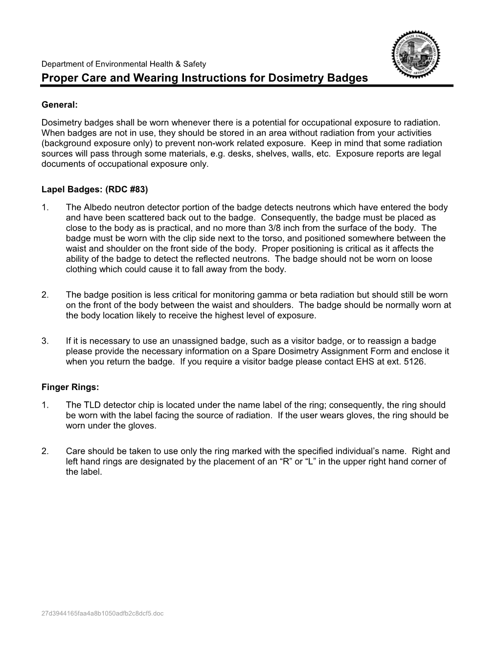 Regulated Materials Requiring Reporting