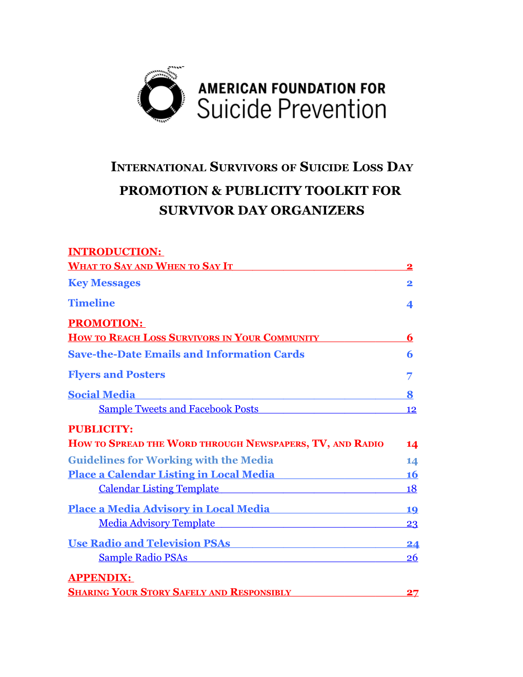 International Survivors of Suicide Loss Day