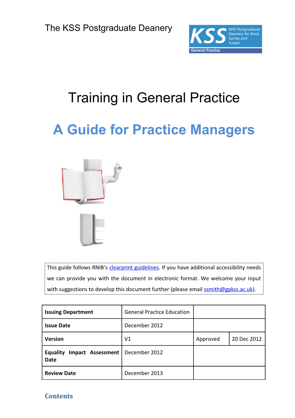 GP Training Practices: a Guide for Practice Managers