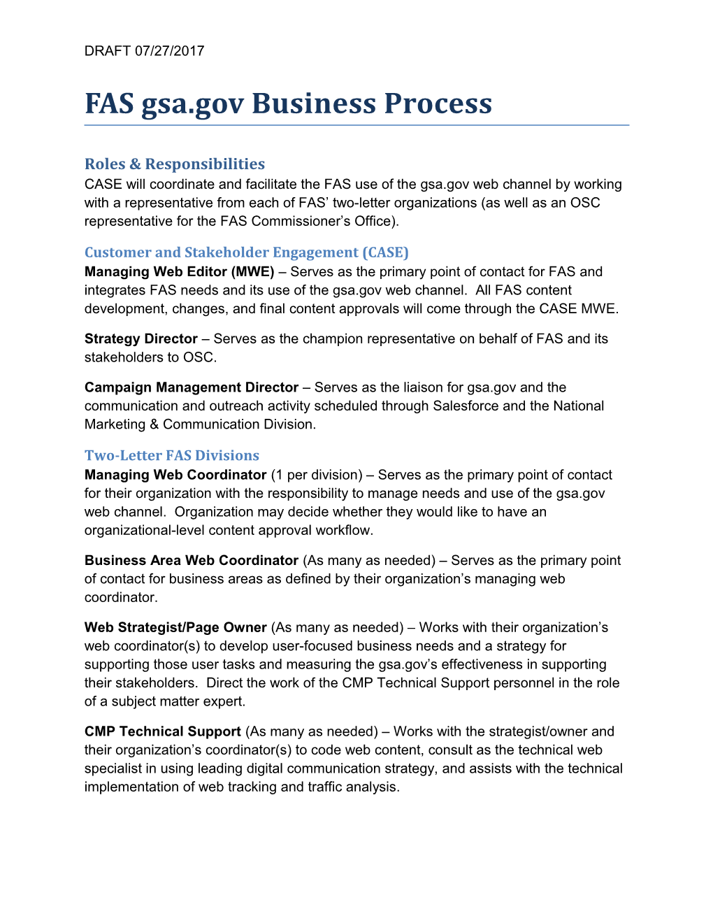 FAS Gsa.Gov Business Process