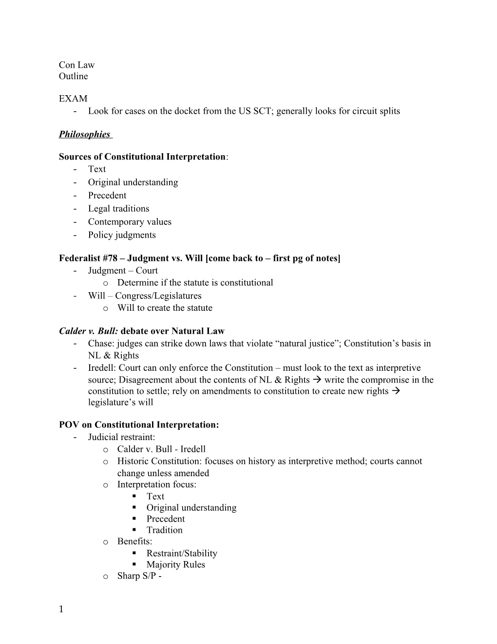 Look for Cases on the Docket from the US SCT; Generally Looks for Circuit Splits