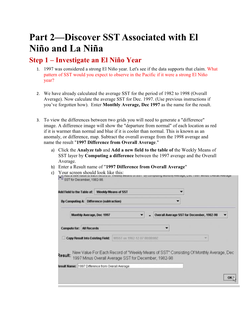 Part 2 Discover SST Associated with El Niño and La Niña