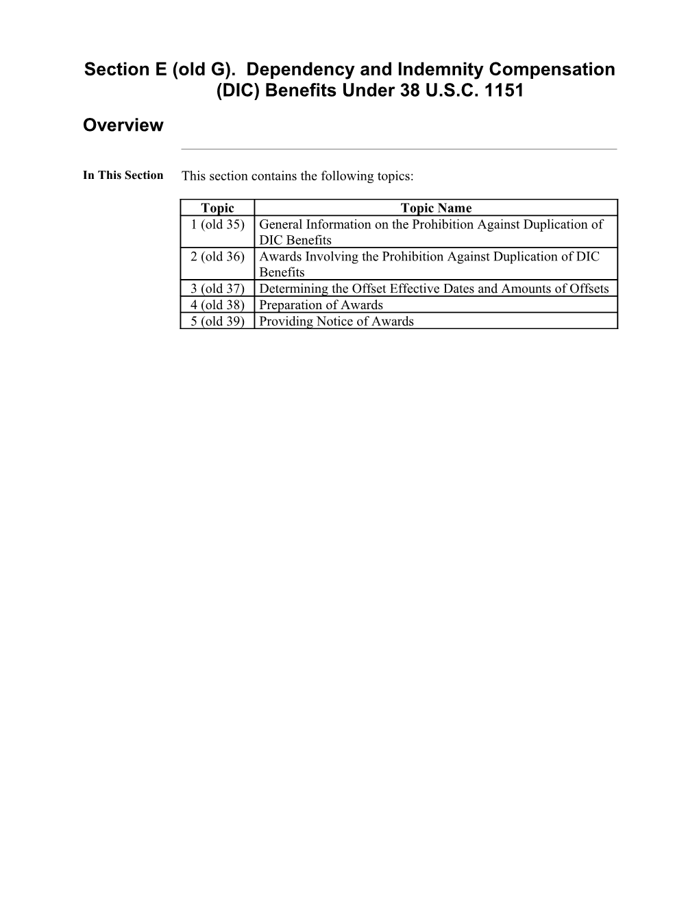 M21-1MR, Part IV, Subpart Iii, Chapter 3, Section G. DIC Benefits Under 38 U.S.C. 1151