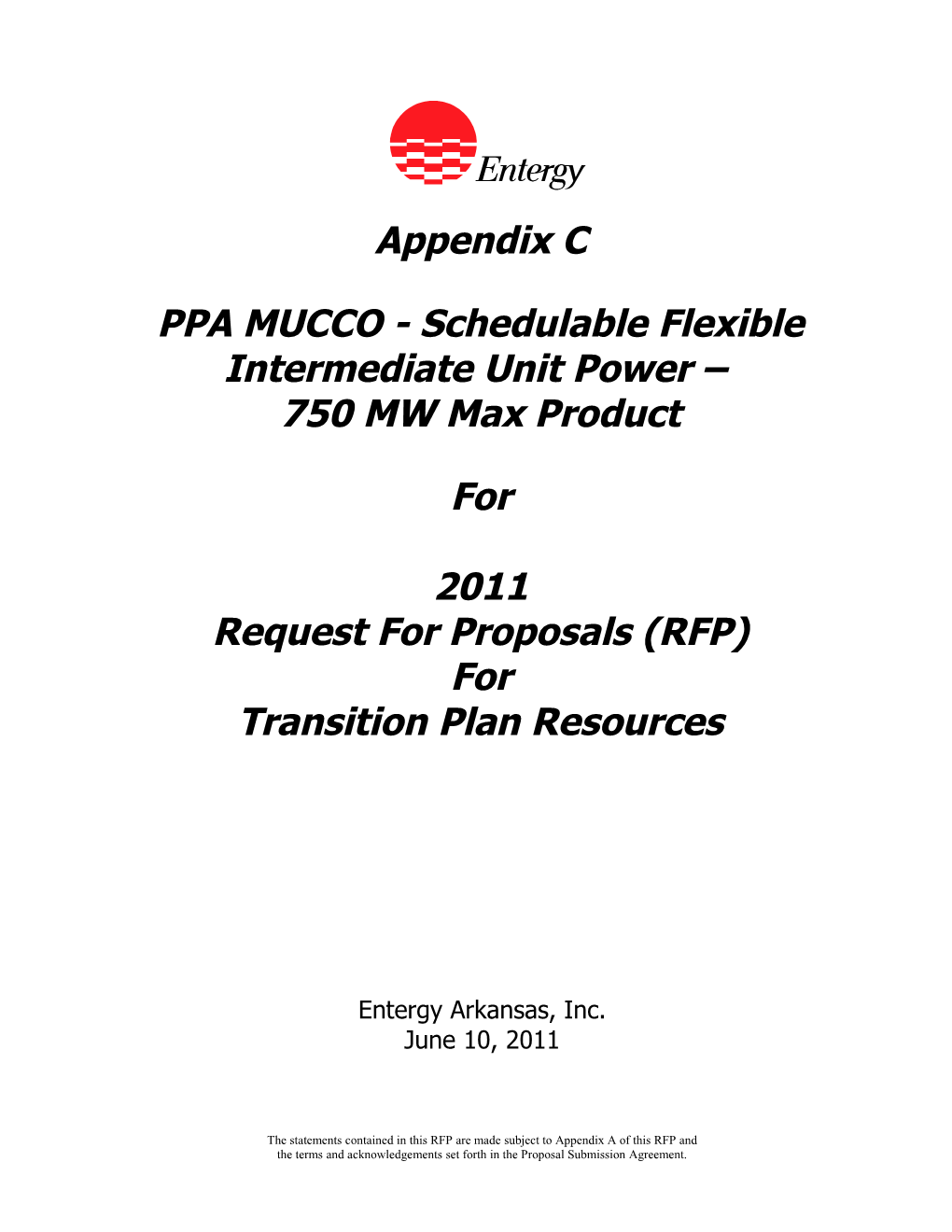 PPA MUCCO - Schedulable Flexible Intermediate Unit Power