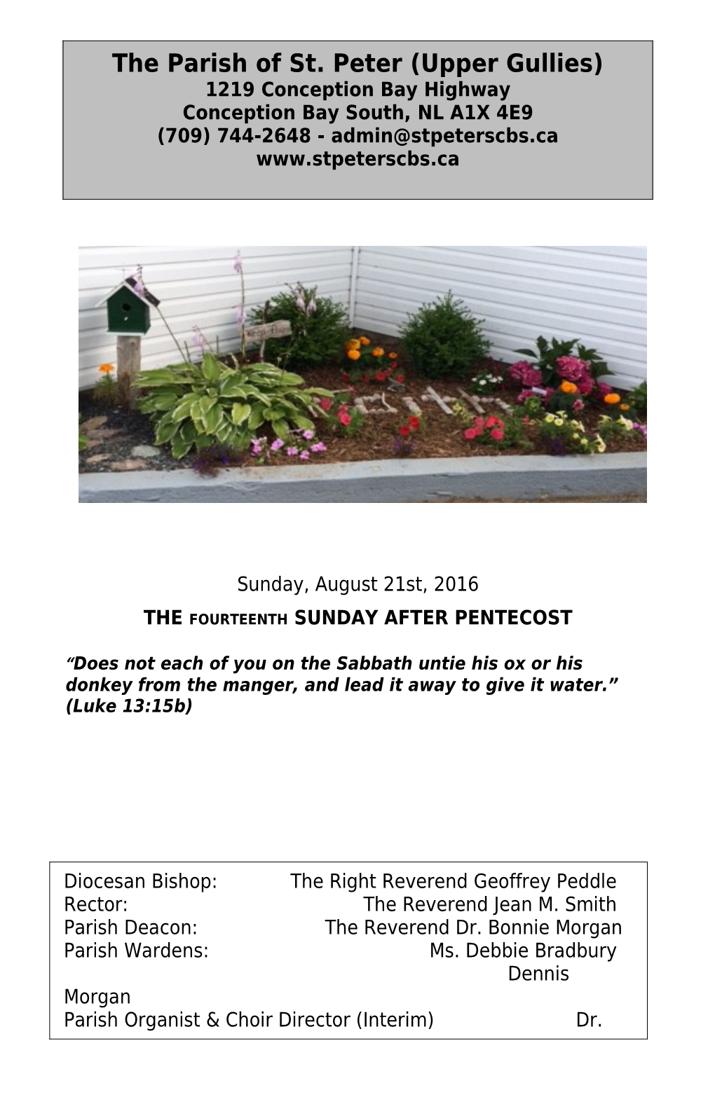 THE Fourteenth SUNDAY AFTER PENTECOST