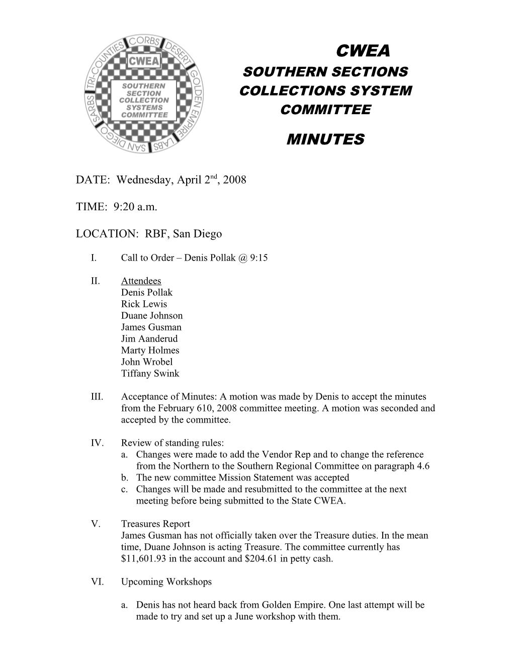 Southern Sections Collections System