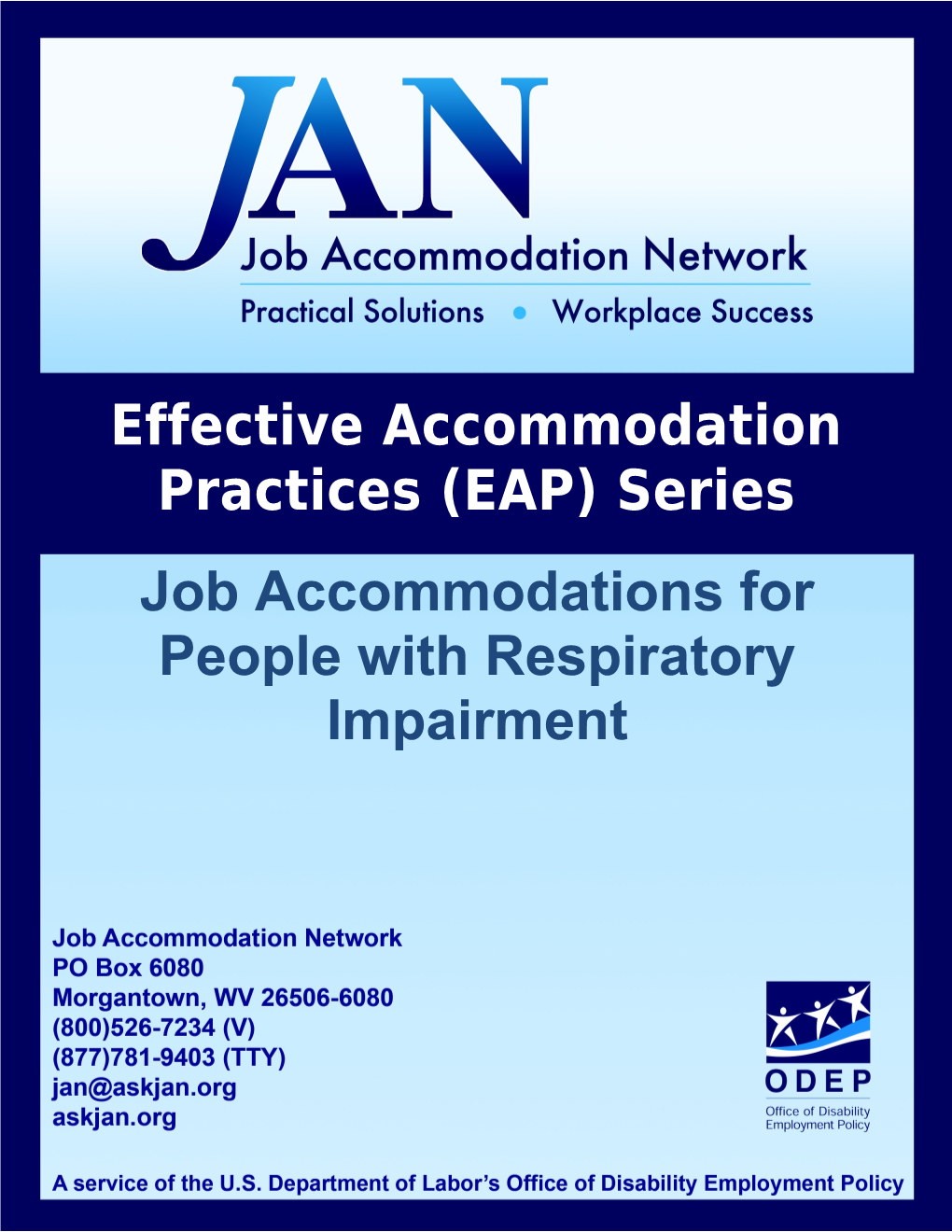 Job Accommodations for People With