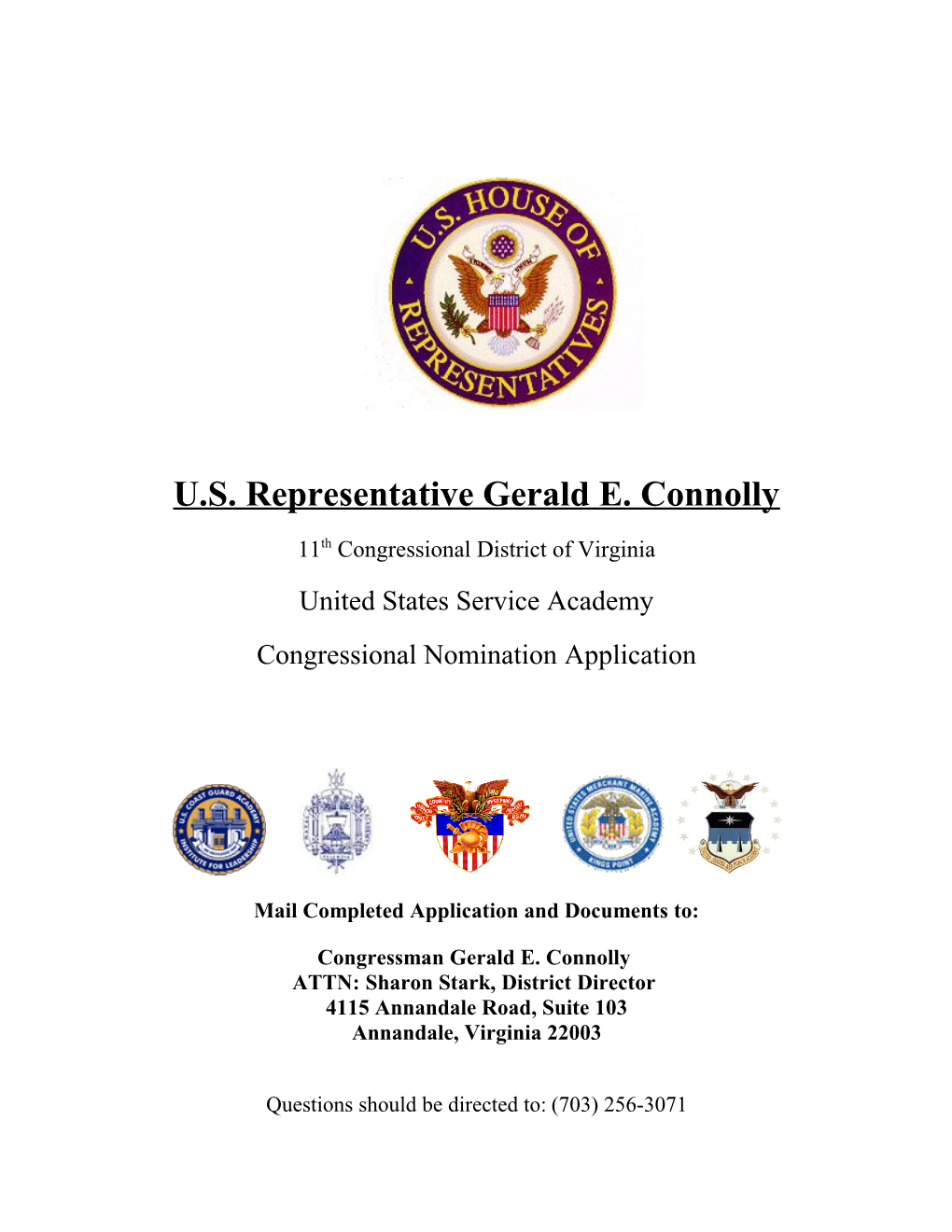 U.S. Representative Gerald E. Connolly