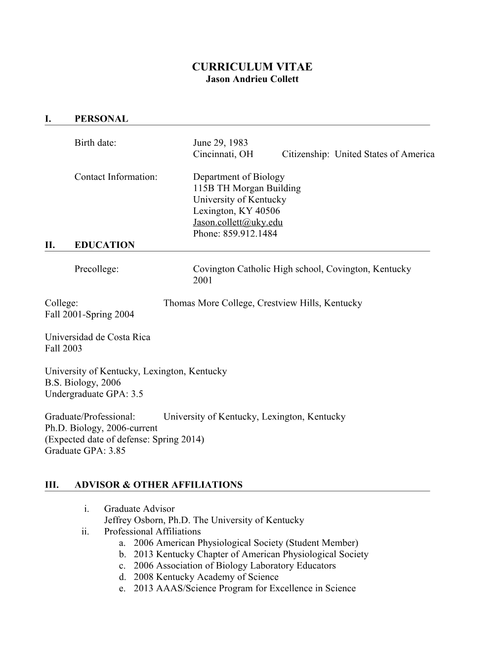 Curriculum Vitae s459