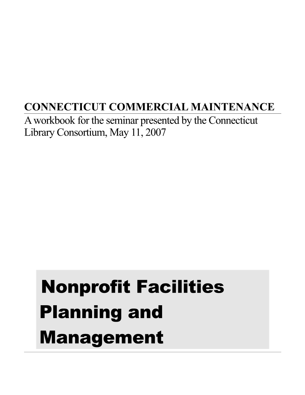 Connecticut Commercial Maintenance