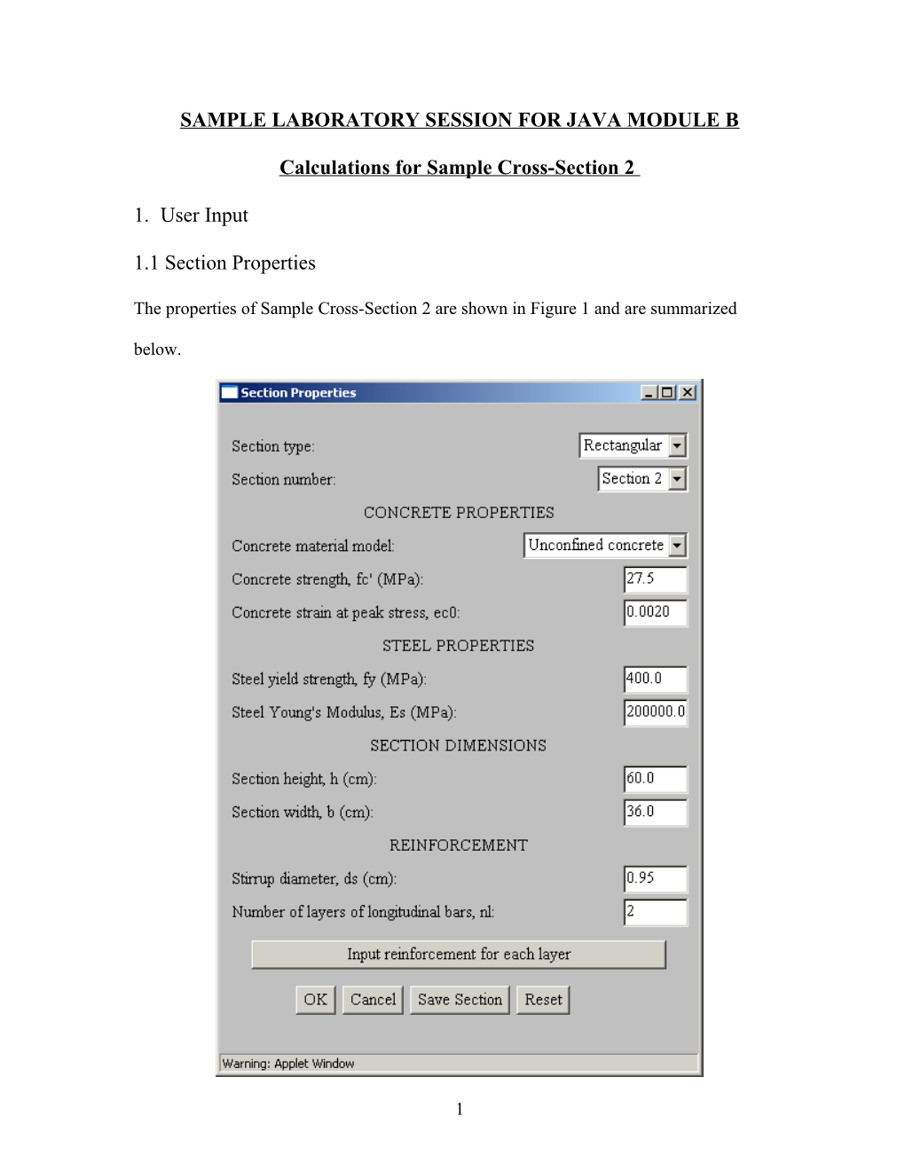 Sample Laboratory Session for Java Module B