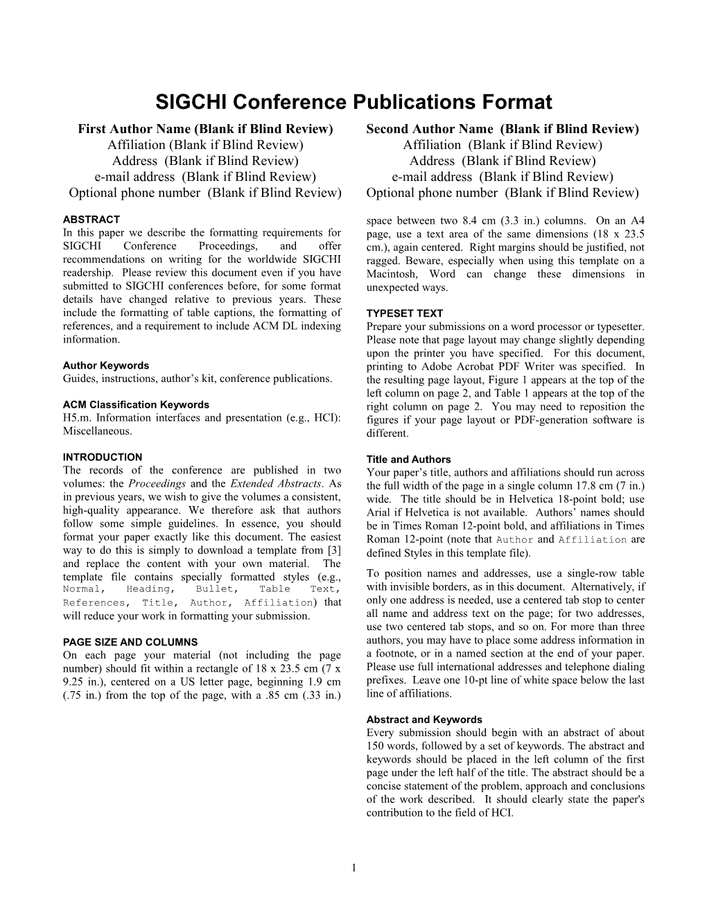 SIGCHI Conference Paper Format s2