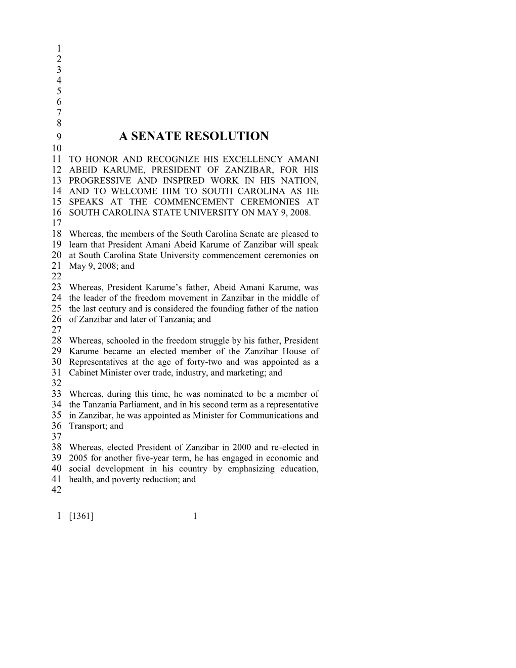 A Senate Resolution s3