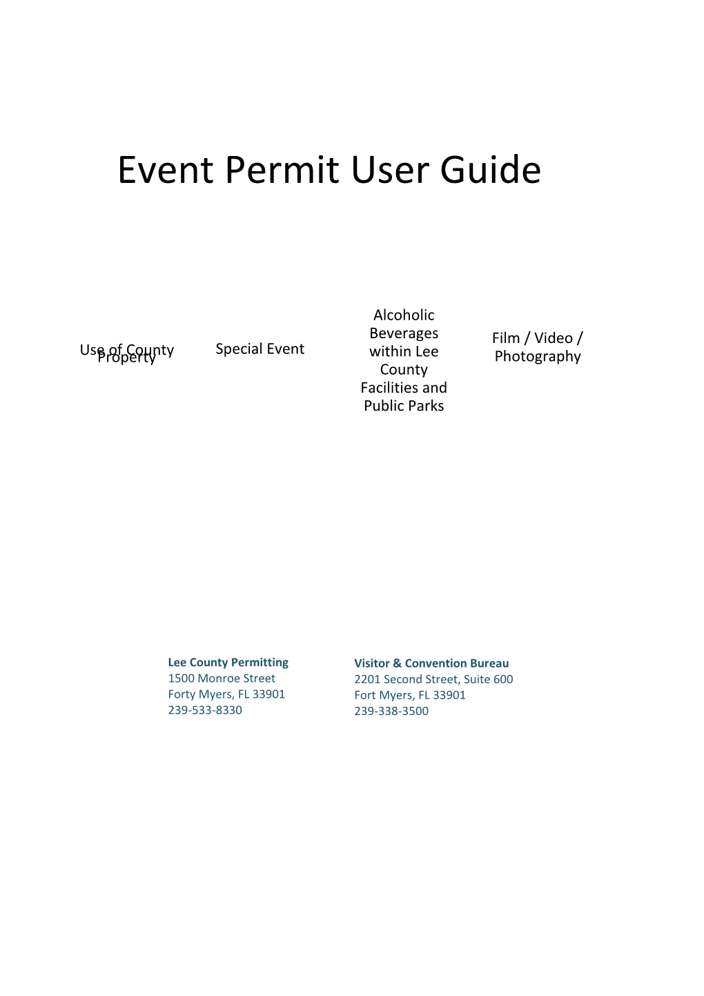 Event Permit User Guide