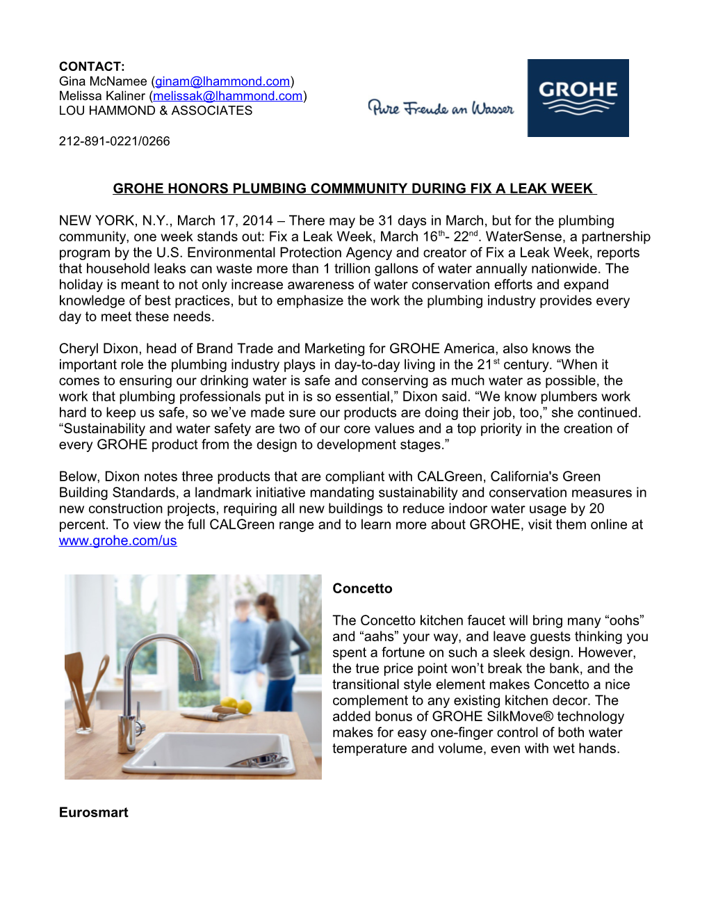 Grohe Honors Plumbing Commmunity During Fix a Leak Week