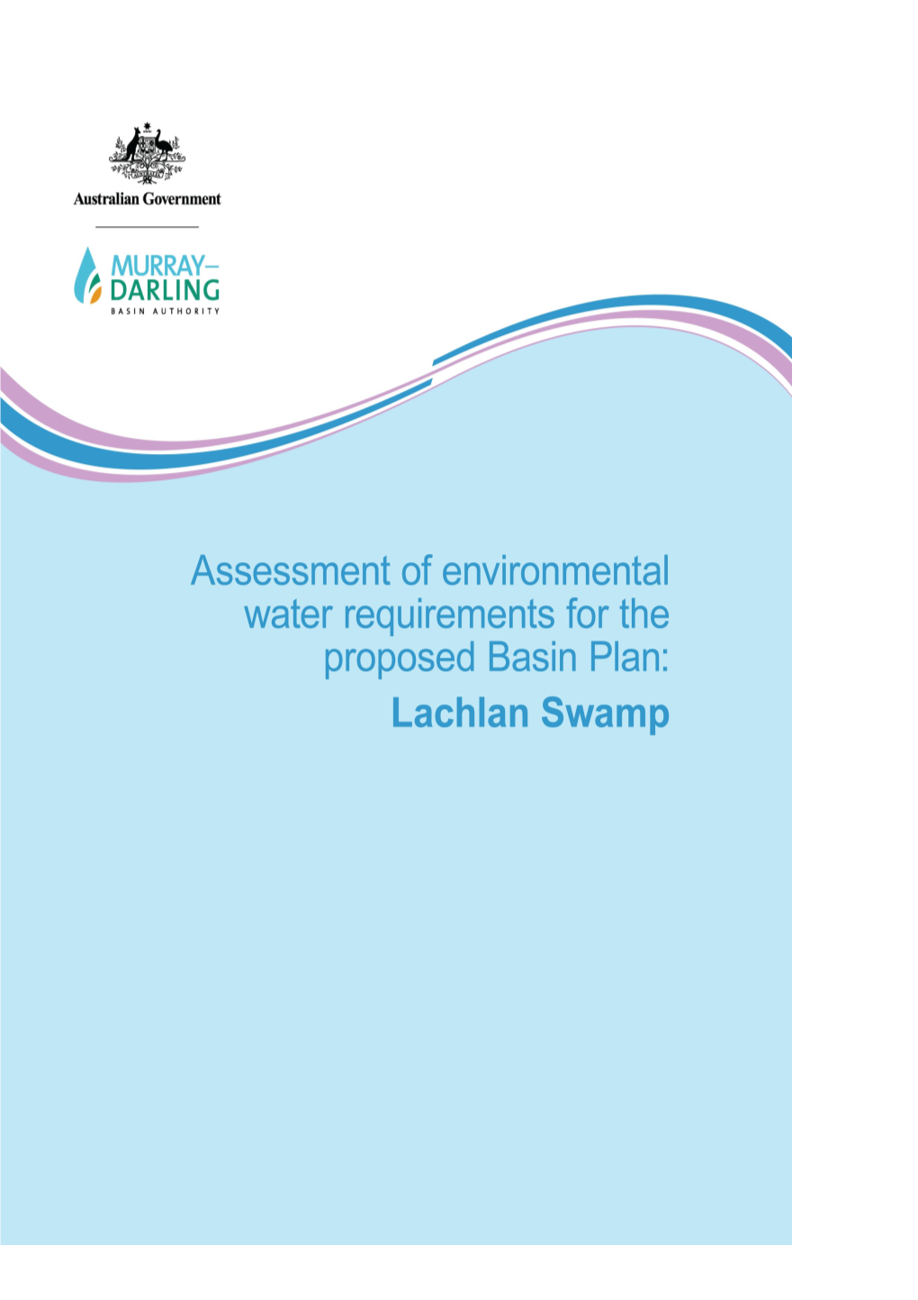 Assessment of Environmental Water Requirements for the Proposed Basin Plan: Lachlan Swamp
