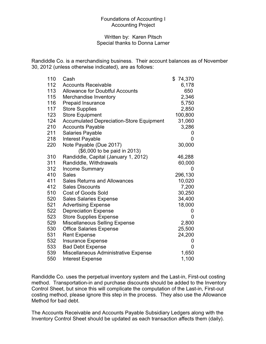 Foundations of Accounting I